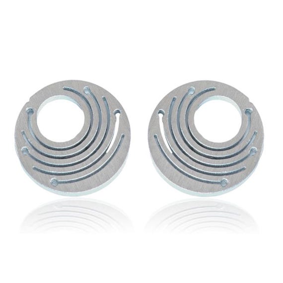 Kirsten Sander Stainless Steel Bigger Cut Out Design Pair of Stud Earrings