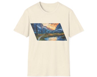 Paysages de randonnée peints, sentiers, montagnes, lacs et plus encore, T-shirt unisexe