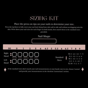 Press on Nail Sizing Kit Nail Luxury Press on Nail Handmade Nail Custom Press-on Nail Fake Nail Gel Nail Reusable Shape finder kit