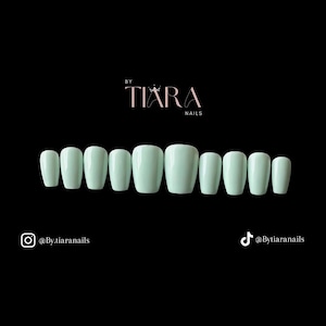 Handpainted Press On Nails| Press On Nails | Summer Nails | Reusable Nails | Stick On Nails | Solid Color Nails | Gel Nails | Fake Nails