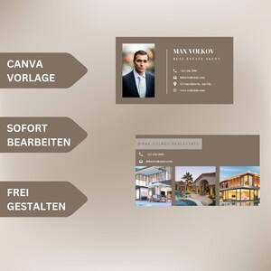 Business Cart Real Estate Agent Canva Template Download Link