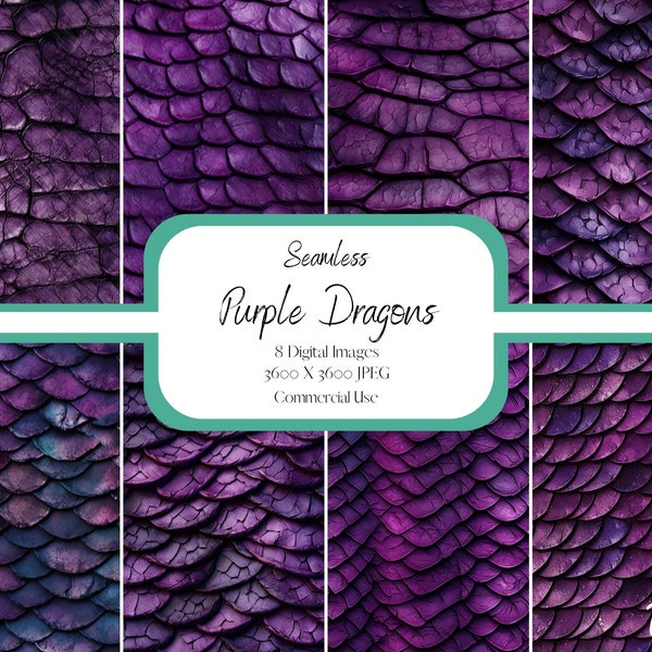 Purple Dragons Scales Digital Paper, purple dragon scales and hide, seamless pattern, backgrounds, commercial use