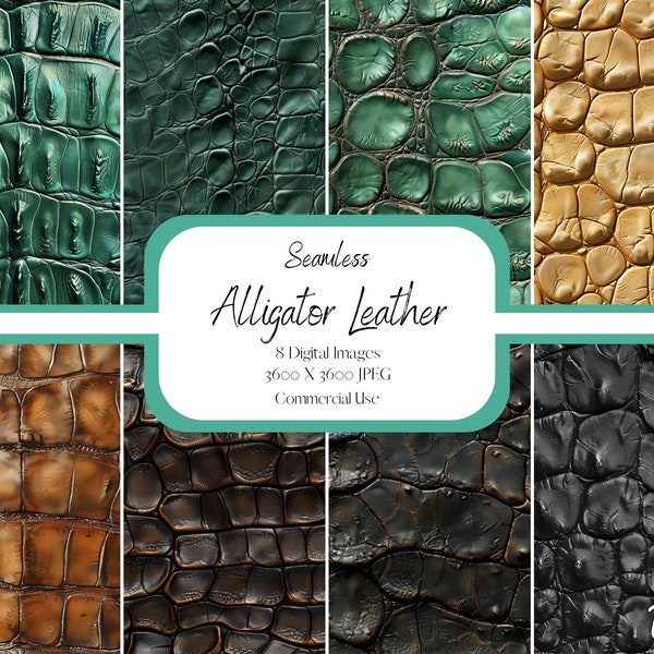 Alligator Leather Digital Paper, alligator hide, crocodile scales, exotic reptile leather, seamless pattern, backgrounds, commercial use