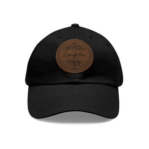 Leather Patch Dad Hat: Vintage Style Chino Twill Cap