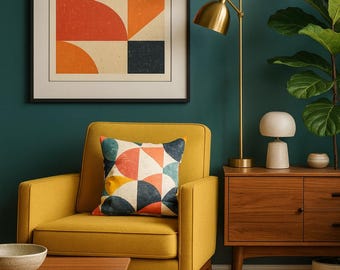 Geometric Faux Suede Pillowcase: Modern Home Accent Decor