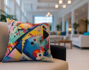 Abstract Art Pillow Cover: Modernist Decorative Cushion