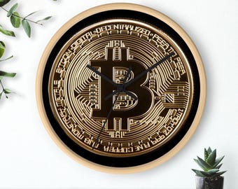 Bitcoin Wall Clock: Modern Cryptocurrency Decor - Tech Enthusiast Gift