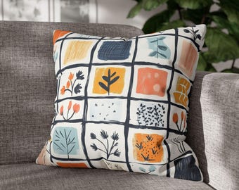 Floral Faux Suede Pillowcase: Cozy Home Decor, Double-Sided Print