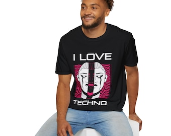 Ich liebe Techno Raver Softstyle T-Shirt
