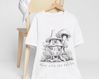 Niedliches Pilz Pixie Mond T-Shirt, Fairycore Pilz Fee T-Shirt, Magische Sterne Shirt, niedliches Fantasy Magisches T-Shirt, Natures Secret Damenmode