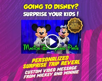 Personalized Disneyland Paris Trip Reveal Video | Surprise Message from Mickey & Minnie