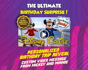 Vidéo Disney Cruise Reveal, message personnalisé surprise pour l'anniversaire de Mickey et Minnie