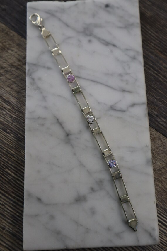 Sterling Silver with colored stones bracelet