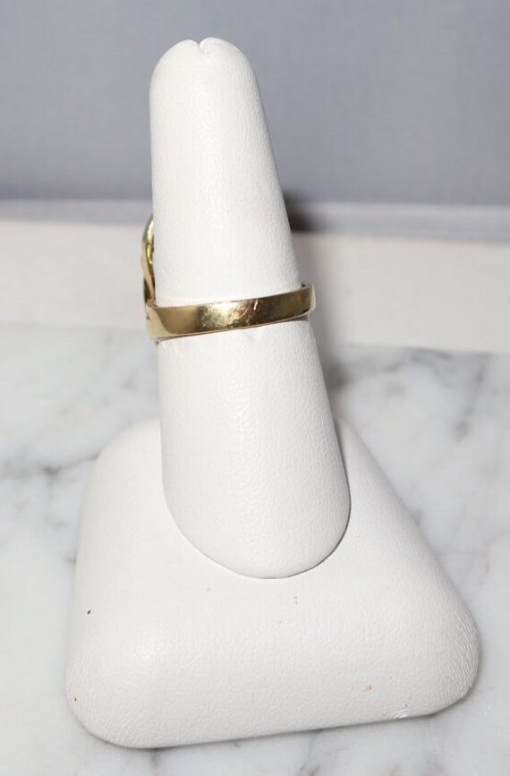 18kt Yellow Gold Geometric Ring with Diamonds - image 6