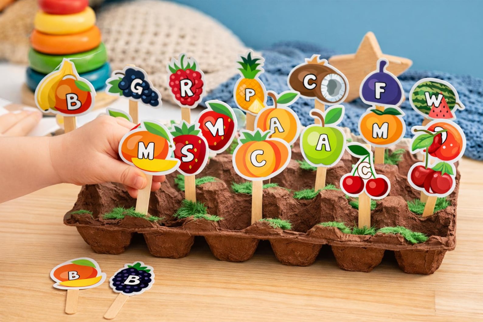 Alphabet Fruit & Vegetable ABC Printable | Letter Recognition Fine ...