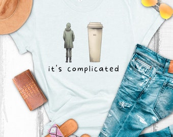 Coffee lover t shirt, It's complicated, simple coffee design, funny coffee t shirt, coffee lover gift, coffee addict, coffee mom, coffee dad