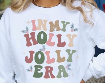 holly jolly era, holly jolly sweater, holly jolly vibes, in my era, nurse christmas gift, nurse holiday shirt, gift exchange idea