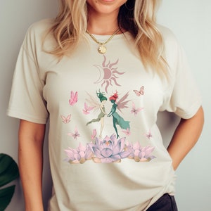 Fairy core shirt, fairy core t-shirt, fairy grunge shirt, fairy core grunge, garden fairies shirt, floral fairies shirt, pastel goth tee