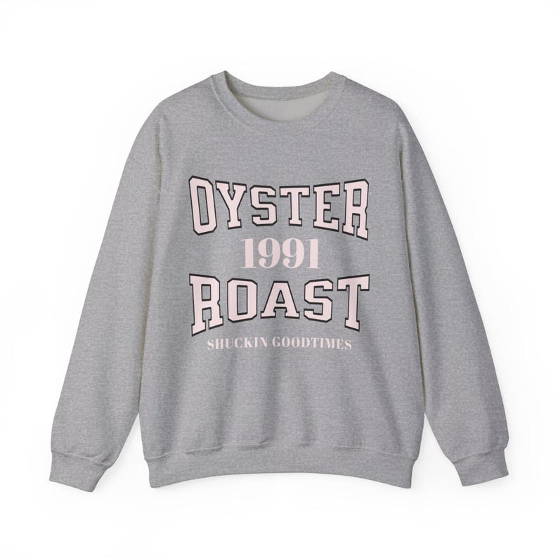 Oyster Roast Oversized Sweatshirt Gift, Fall Roasting Shellfish Party