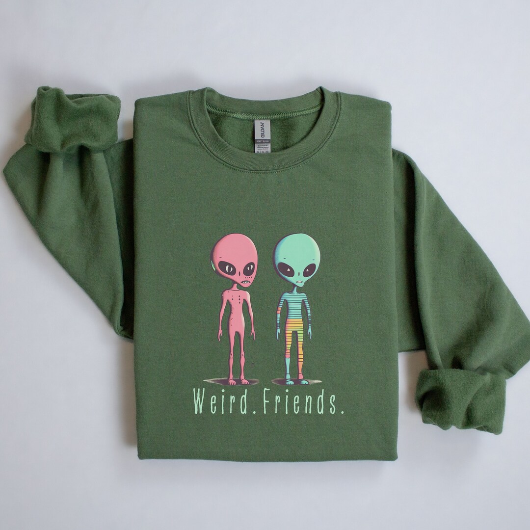 Aliens Sweatshirt, UFO Sweatshirt, Aliens Shirt, Minimalist Sweatshirt ...