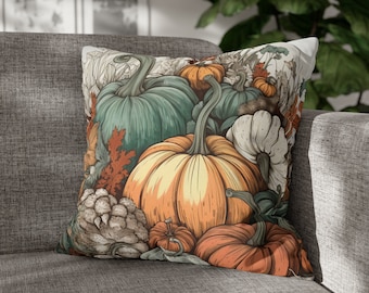 Beautiful fall autumn pumpkin harvest indoor pillow cover,20x20 fall pillow cover, fall decorating, decorator accent throw fall pillowcovers