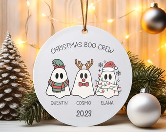 Personalized Ghost Ornament 2023, Christmas Ornament, Custom Christmas Ornament for kids, cute ghost christmas ornament, custom kid ornament