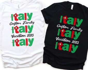 Personalized Italy Family Vacation Shirt 2023, Italy Family Vacation Shirt, Italy Group Trip, Customized Italian Group Shirts, Custom Family