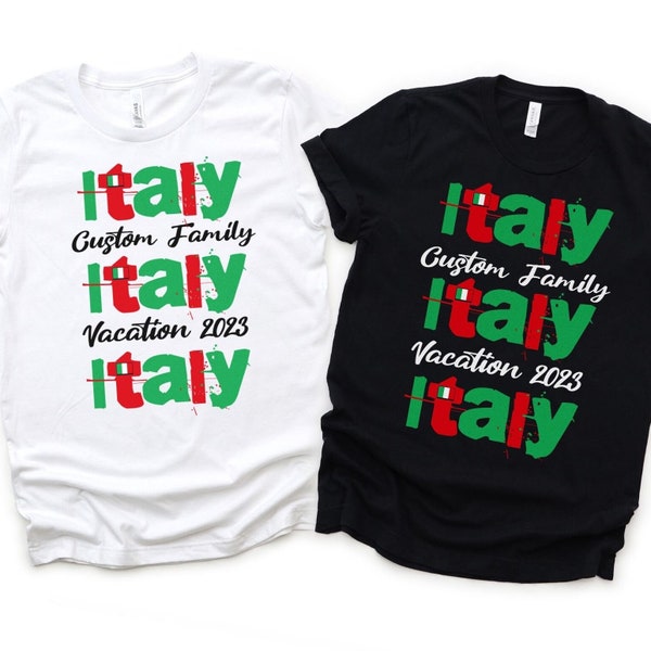 Personalized Italy Family Vacation Shirt 2023, Italy Family Vacation Shirt, Italy Group Trip, Customized Italian Group Shirts, Custom Family