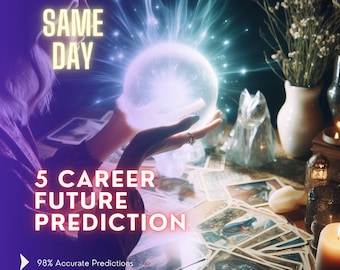5 previsões futuras de carreira. *Sem perguntas*. Leitura no mesmo dia. Leituras do Oráculo, Adivinhação Clarividente. NA Leitura Psíquica Profunda de Cartas