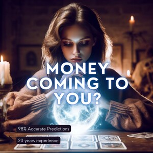 ¿El dinero viene hacia ti? Lectura de dinero y riqueza. Pronóstico financiero. Lectura de dinero. Desbloquee su futuro financiero. Lectura del éxito financiero