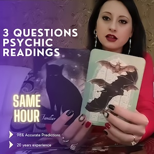 Same Hour 3 Questions Psychic Readings. Tarot reading. Past, Present Or Future Occurrences