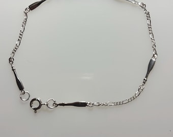 Sterling Silver 8" 25  Oar Bracelet