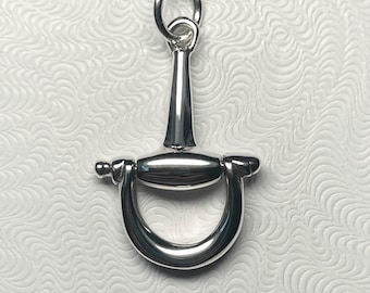 Sterling Silver D-Ring Snaffle Bit Pendant