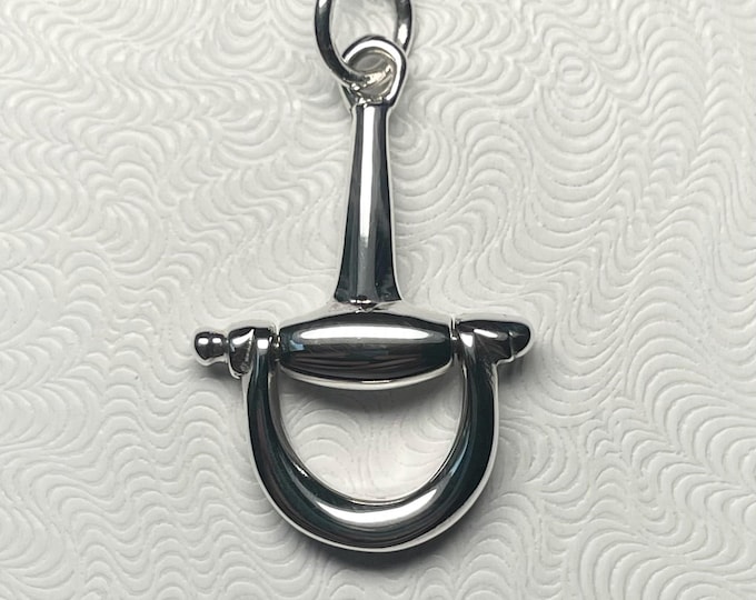 Sterling Silver D-Ring Snaffle Bit Pendant