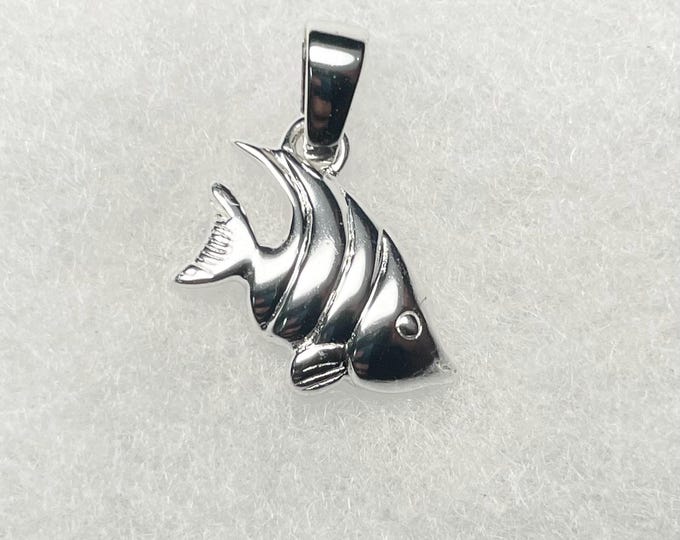 Sterling Silver Tropical Angelfish Pendant