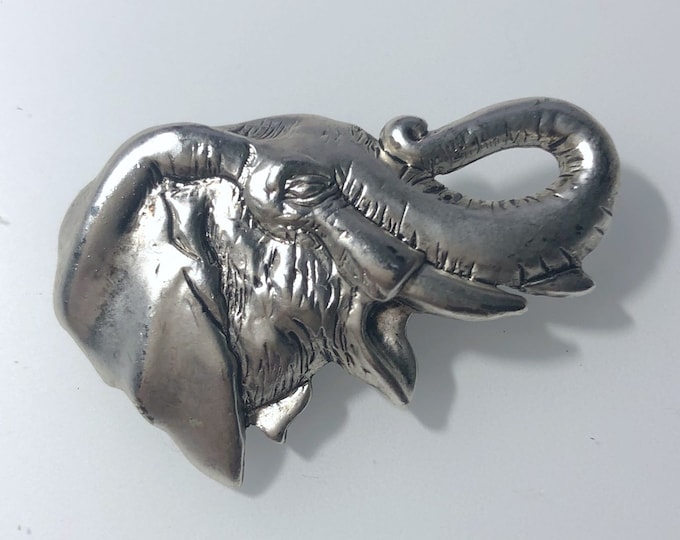 Vintage Elephant Head -  1995BG  Pin, Wildlife Jewelry, Brooch