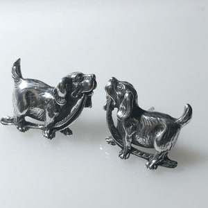 Boucles d'oreilles vintage en argent sterling pour chien KBN, bijoux animaux, boucles d'oreilles pour animaux de compagnie