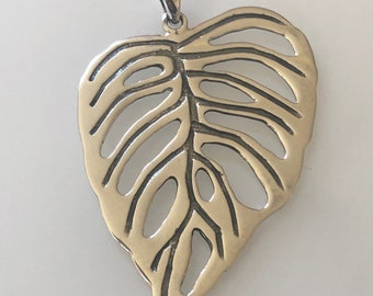 Sterling Silver Fern Leaf Pendant, Nature life jewelry.
