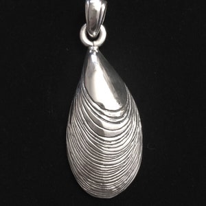 Sterling Silver Mussel Shell Pendant
