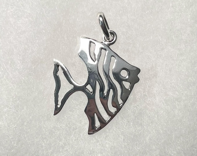 Sterling Silver Openwork Sunfish Pendant
