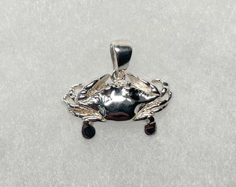 Sterling Silver Maryland Crab Pendant/Charm