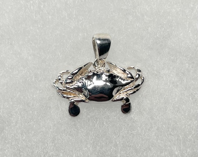 Sterling Silver Maryland Crab Pendant/Charm