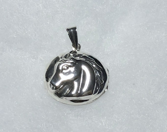 Sterling Silver Horse Head locket - pendant