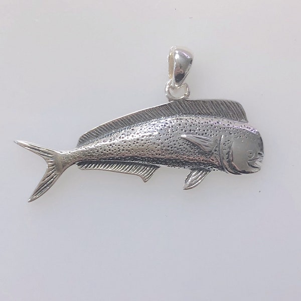 Sterling Silver Mahi Fish Pendant