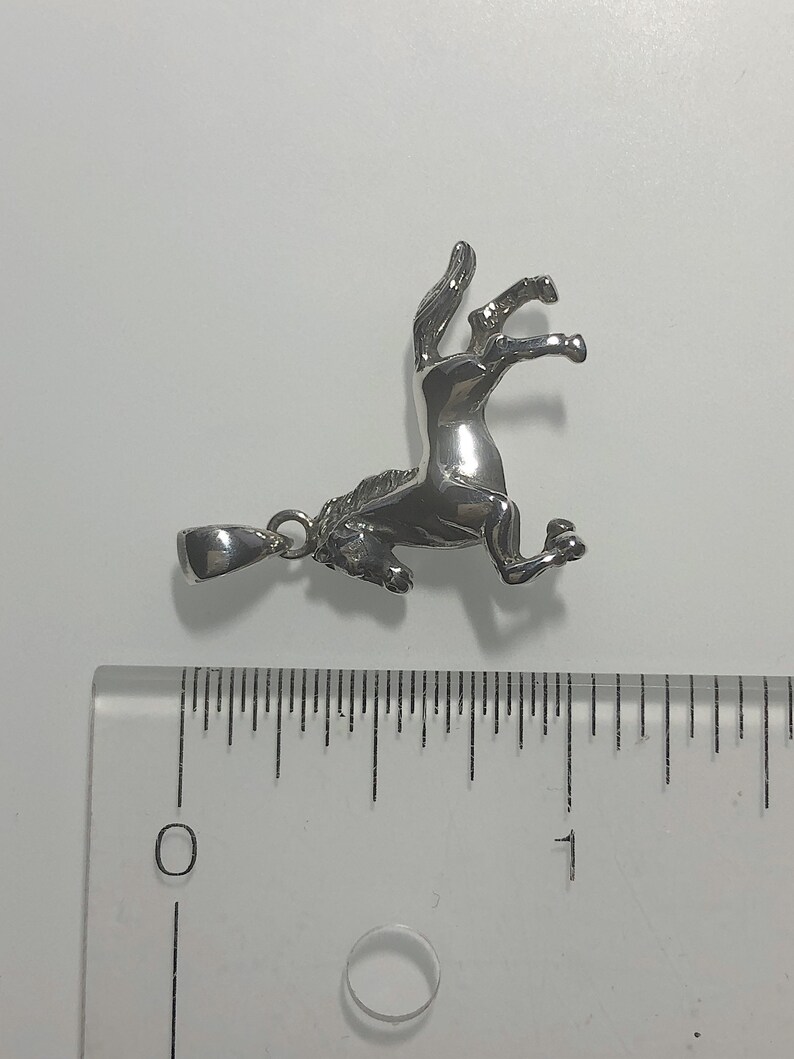 Sterling Silver Horse Pendant - Animal, Wildlife jewelry image 7