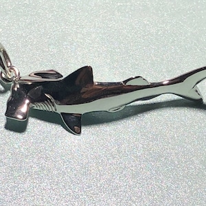 Sterling Silver Hammerhead Shark Pendant - Sealife, nature, aquatic, marine life jewelry