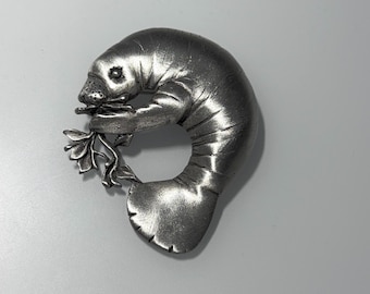 Vintage "Manatee "  Artifacts JJ Pin, Wildlife Jewelry, Brooch