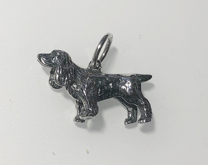 Sterling Silver Dogs, Cocker spaniel  Pendant , Dogs, pets jewelry