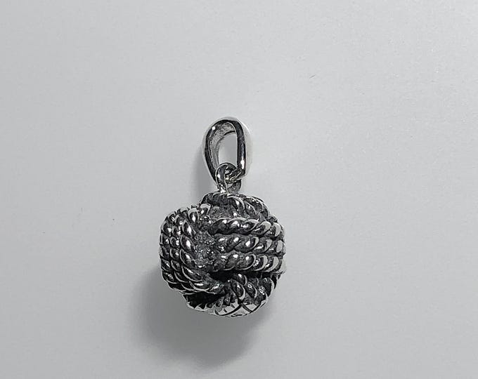 Sterling Silver Sailor Monkey Fits Knot Pendant - Nautical, Sailing,  Summer jewelry