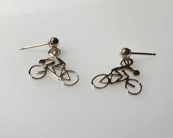 14K Gold Biker Stud Earrings